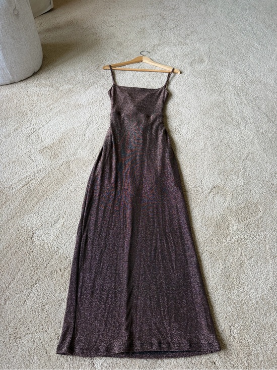 Commense Dresses & Skirts - Commense Metallic Plum Slip Midi Dress
